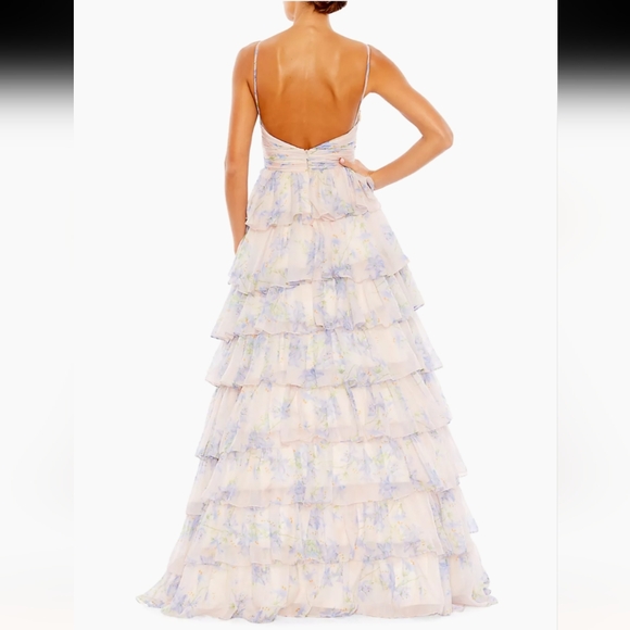 Mac Duggal Ieena Floral Gown Size 6 - Picture 5 of 10